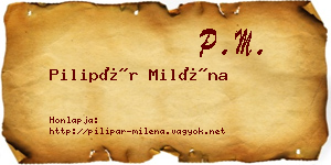 Pilipár Miléna névjegykártya